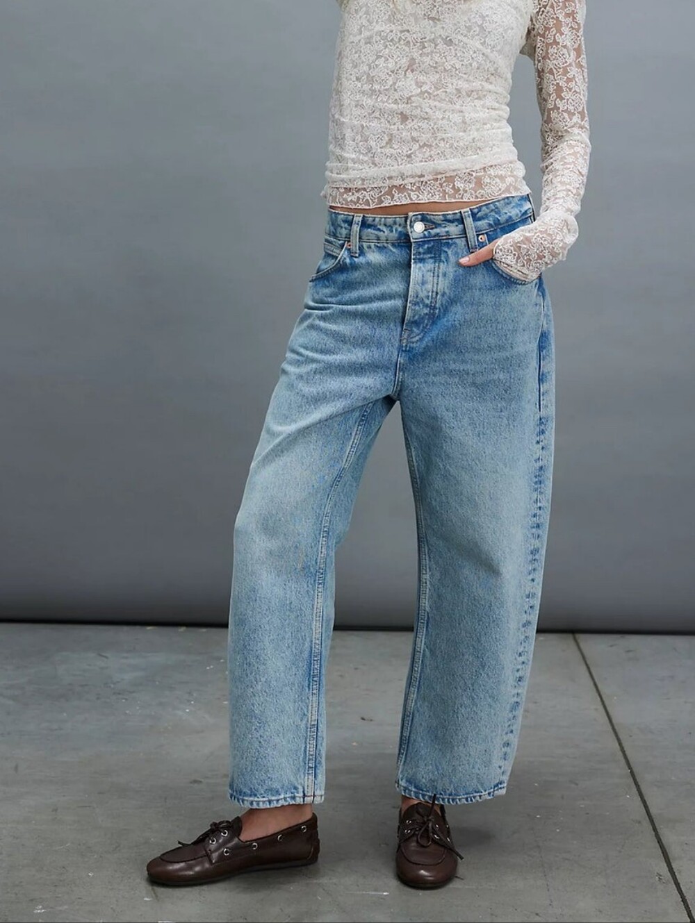 Free People Jeans Deep Trance Dropped Boyfriend Horseshoe Sweet Dreams 24